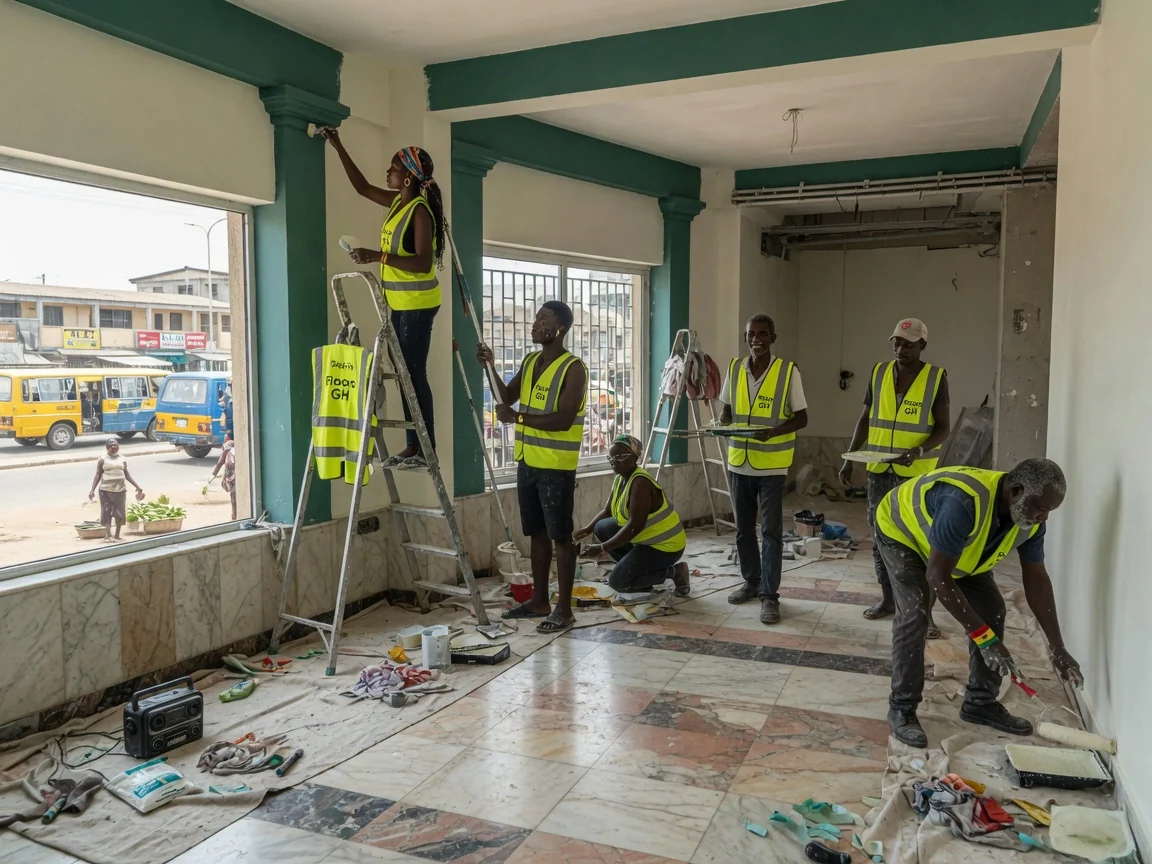Marble and premium stone flooring in Accra, Ghana — book matched carrara slab dry lay sequence banking lobby accra floorsgh, Accra Ghana